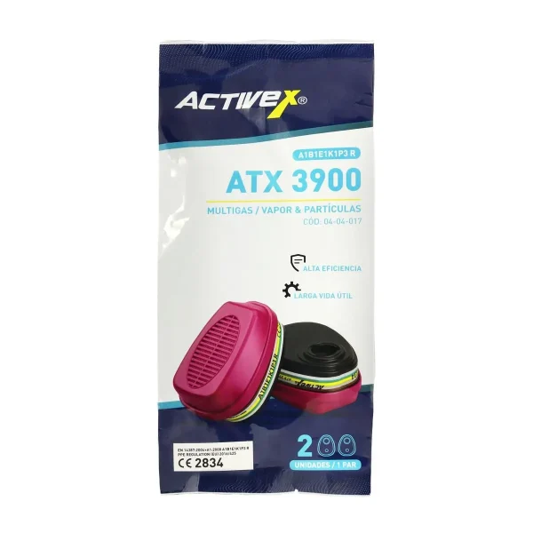 Filtro Activex ATX 3900 Multigas y Particulas A1B1E1K1P3 R (Par) - Imagen 6