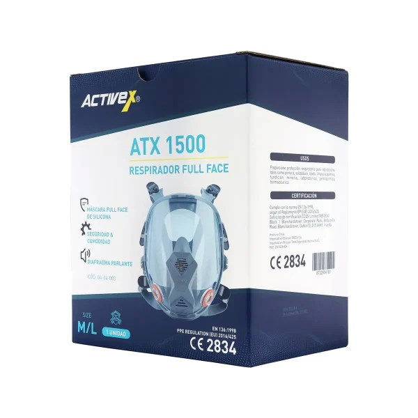 Respirador Activex Full Face Silicona ATX 1500 Talla Universal - Imagen 10