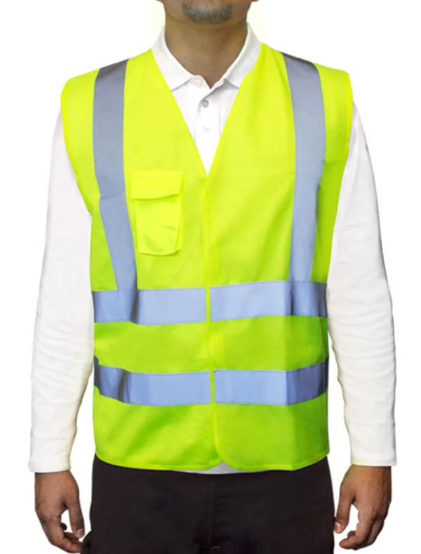 CHALECO REFLECTIVO AMARILLO 4 CINTAS CERTIFICADO CLASE II EN20471