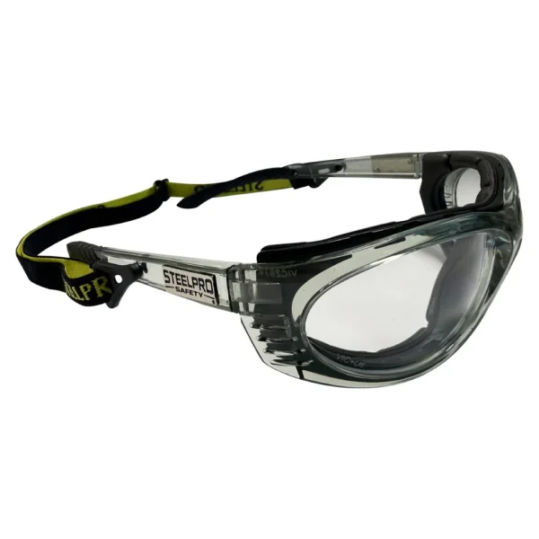 Lente De Seguridad Turbine Claro Marco Gris AF, SteelPro